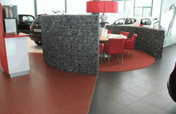 schanskorven in showroom